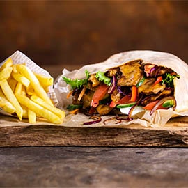 Veganská šavarma se zeleninou